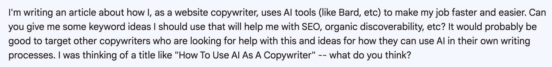 How to use AI as a copywriter